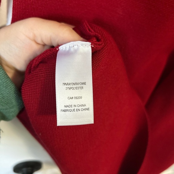 Flutter Sleeve Stretchy Pull on Red Dress - Picture 4 of 8